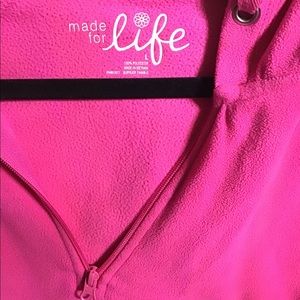 Hot pink pull over fleece
